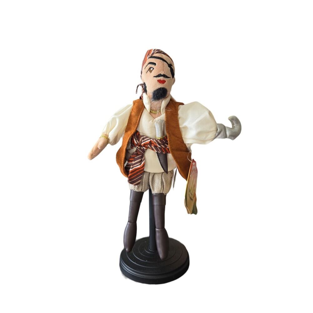 Folkmanis‎ Pirate The Old Buccaneer Patch on Eye Hand Puppet Plush 12 in